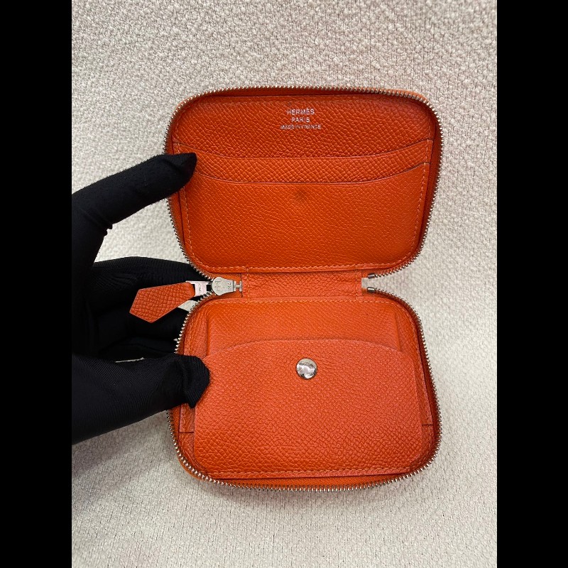Hermes 絲綢拉鍊銀包-17