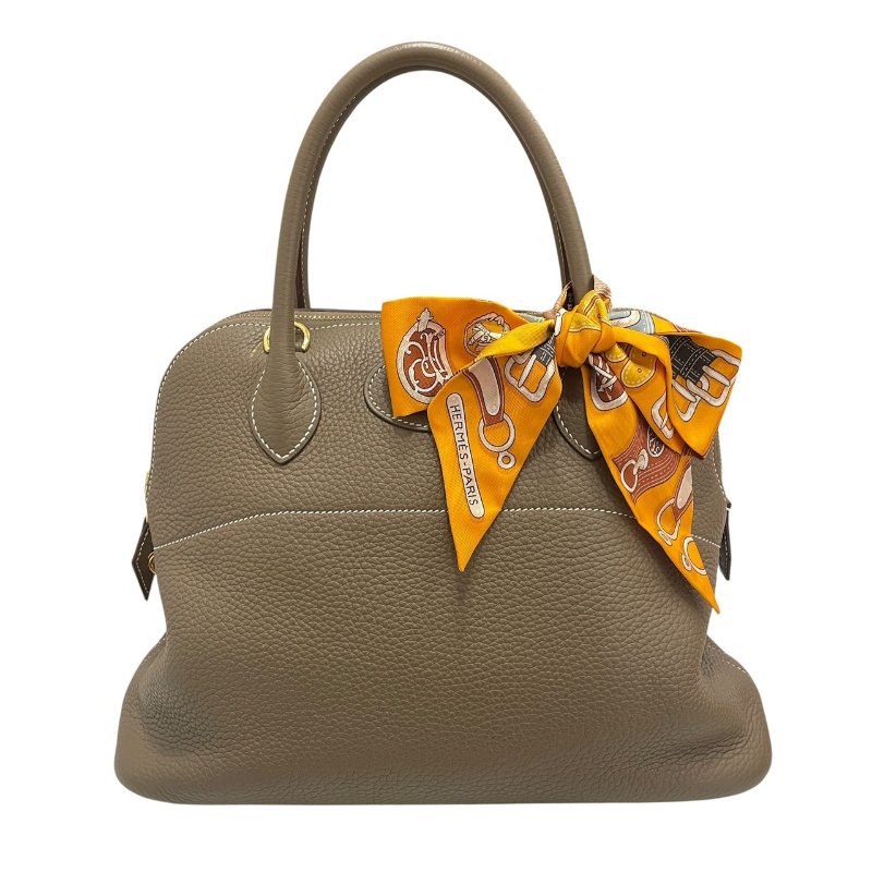 HERMES 愛馬仕 TWILLY 絲巾 100%蠶絲 黃色系-4