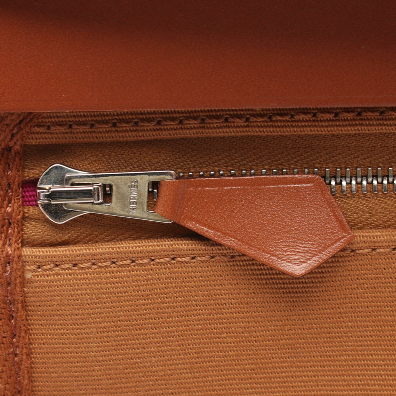 愛馬仕 Herbag Zip PM 單肩手提包,Toile officier 帆布皮革,粉紅色 SHW Y-6