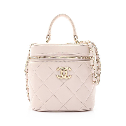 粉色 菱格紋 羊皮 Trendy CC 肩背包【CHANEL 香奈兒】 AS1626
