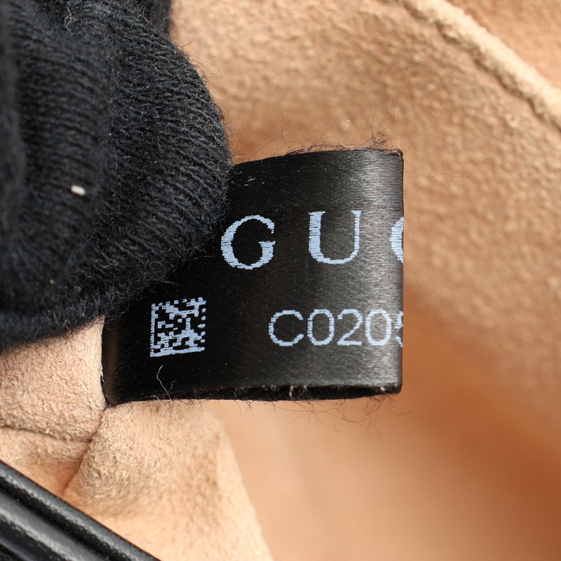 黑色 山型紋 牛皮 GG Marmont Small 肩背包【GUCCI 古馳】 446744-5