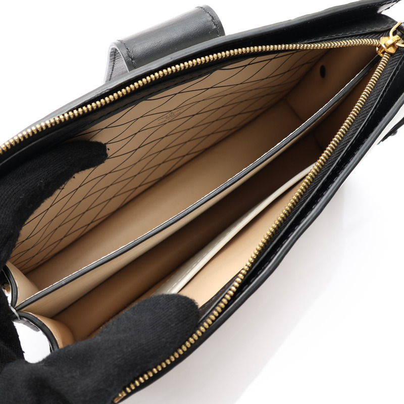 黑/白色 EPI水波紋 牛皮 Pochette Trunk 肩背包【LOUIS VUITTON LV 路易威登】 M52151-2