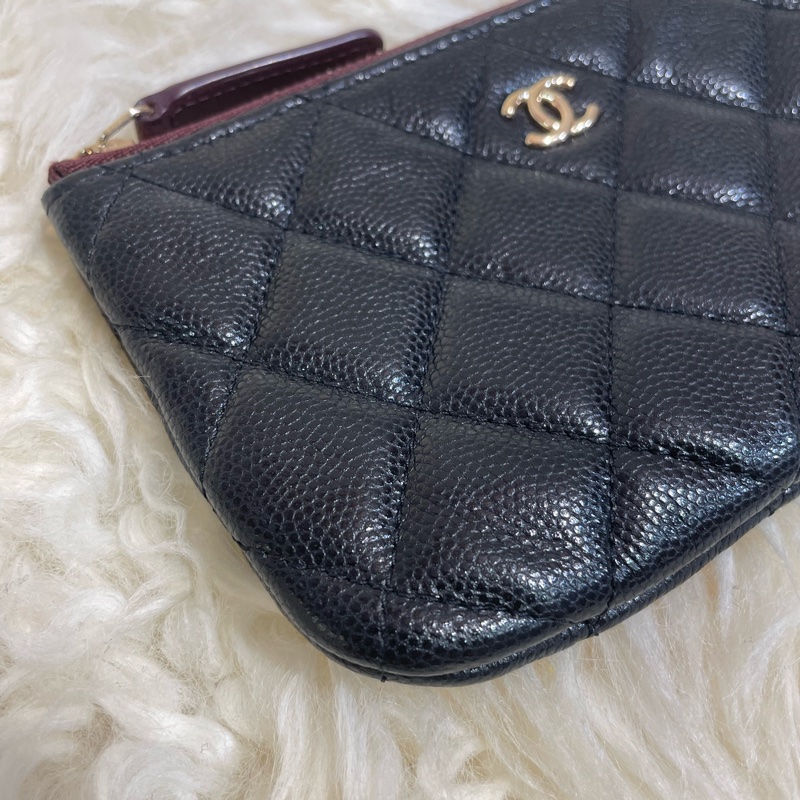 Chanel 牛皮拉鍊零錢包-2