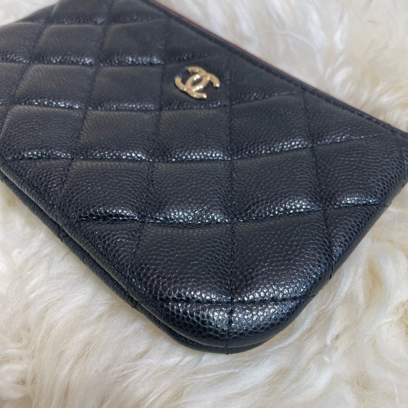Chanel 牛皮拉鍊零錢包-3
