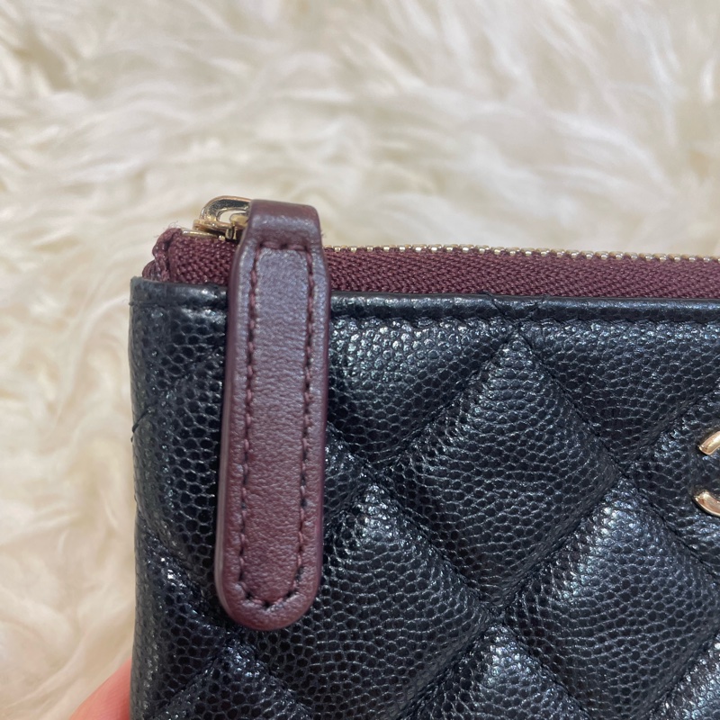 Chanel 牛皮拉鍊零錢包-6
