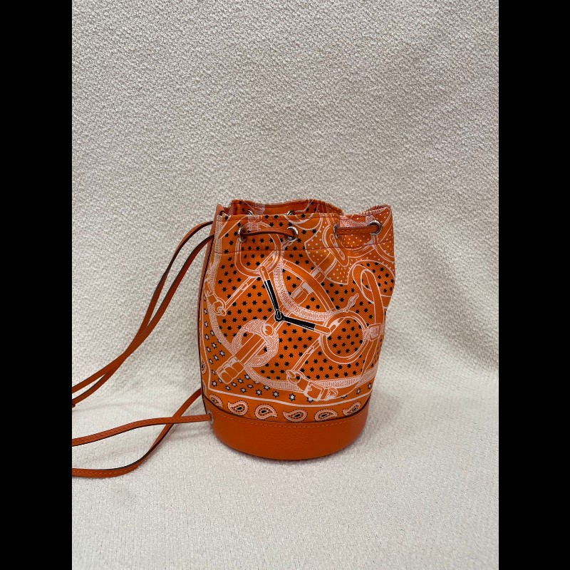 Hermes 絲綢小水桶-3