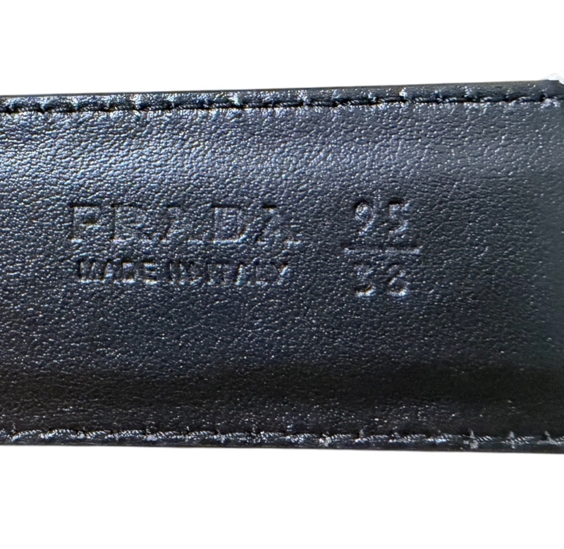 Prada黑色3.3公分皮帶38吋/95公分-4