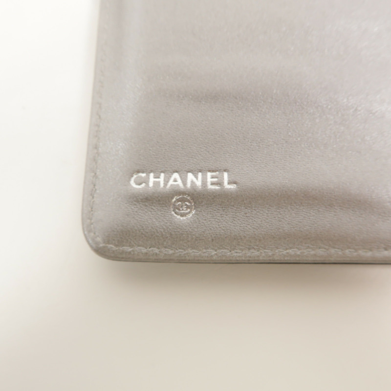 CHANEL 羊皮皮革Camellia Long Fold Wallet長錢包-8