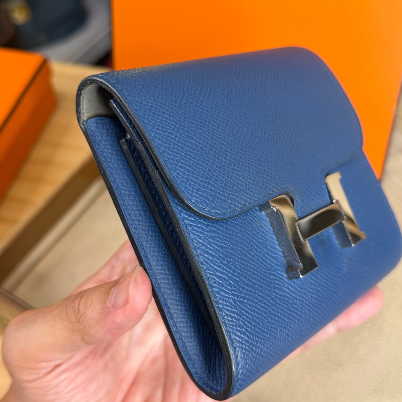 上架中🔑Hermès 海軍藍Constance短夾-2