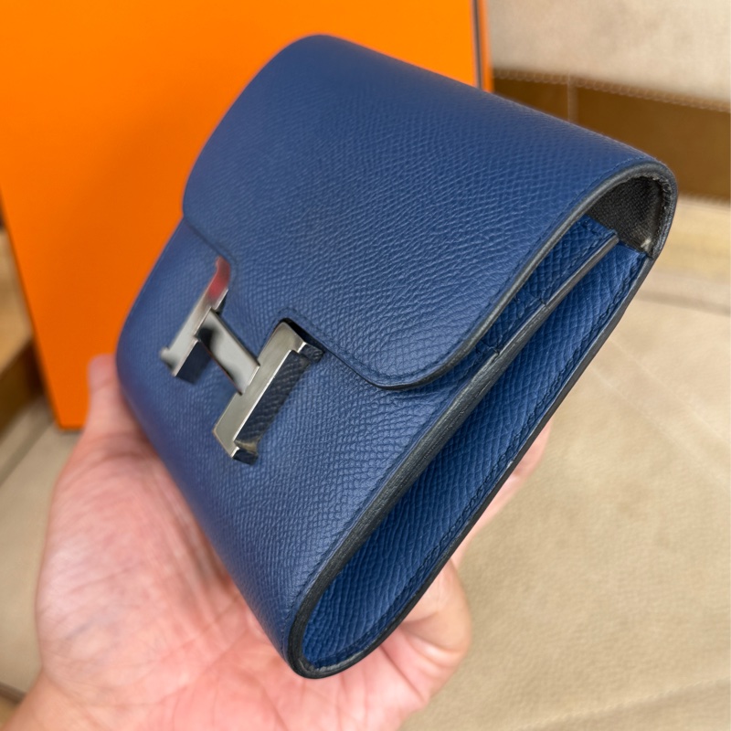 上架中🔑Hermès 海軍藍Constance短夾-3