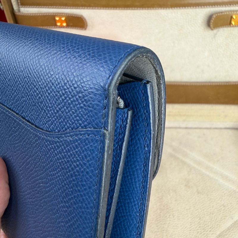上架中🔑Hermès 海軍藍Constance短夾-6