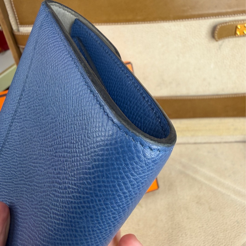 上架中🔑Hermès 海軍藍Constance短夾-7