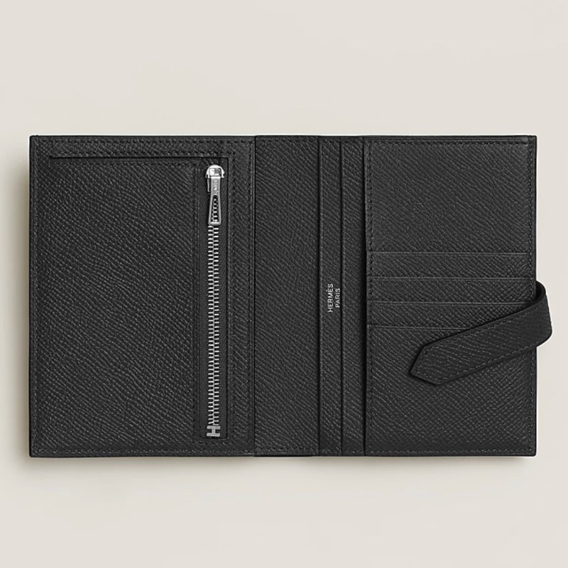 Hermes Bearn Compact Wallet / Noir 89/ Epsom/ 黑銀短夾銀包(Brand New)-1
