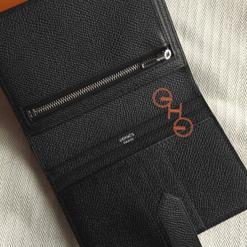 Hermes Bearn Compact Wallet / Noir 89/ Epsom/ 黑銀短夾銀包(Brand New)-4