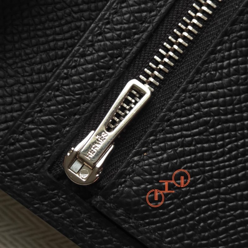Hermes Bearn Compact Wallet / Noir 89/ Epsom/ 黑銀短夾銀包(Brand New)-6