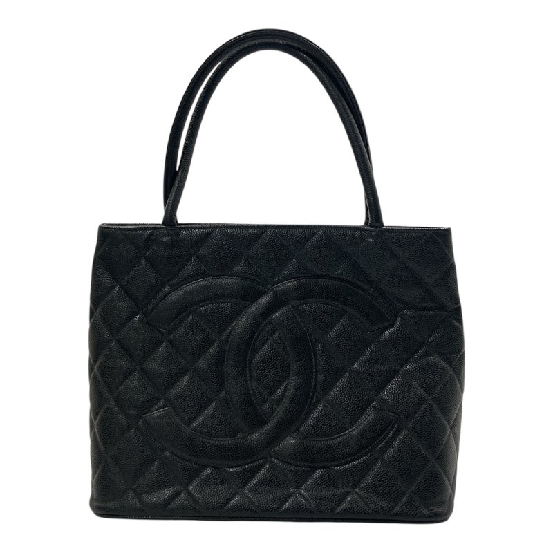 CHANEL 香奈兒 托特包 黑色 牛皮 銀釦-0