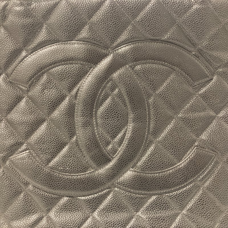 CHANEL 香奈兒 托特包 黑色 牛皮 銀釦-8