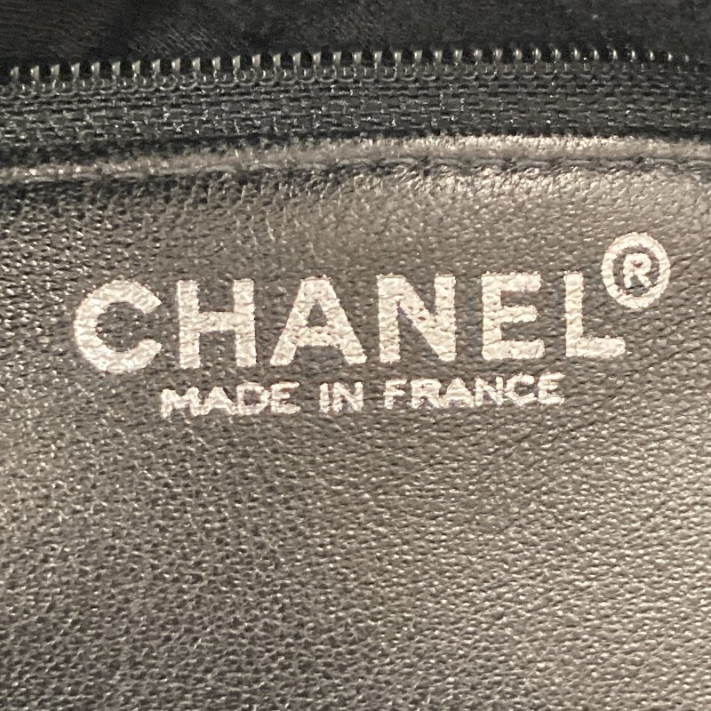 CHANEL 香奈兒 托特包 黑色 牛皮 銀釦-9