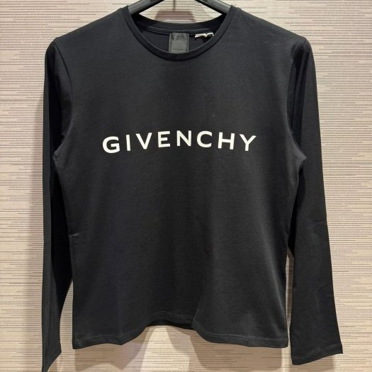 💎Han's house精品服飾💎GIVENCHY 紀梵希 LOGO 長 T 黑 現貨 青年款=女成人 XS ~ M 原價7200-1