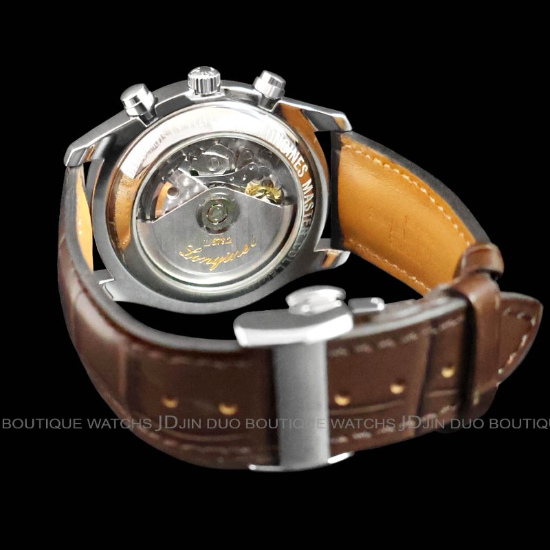 金鐸精品~W906 LONGINES 浪琴 Master 巨擘系列全日曆多功能月相 自動上鍊計時男錶-2