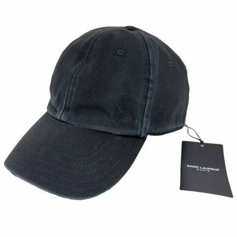 SAINT LAURENT YSL 洗水牛仔 棒球帽