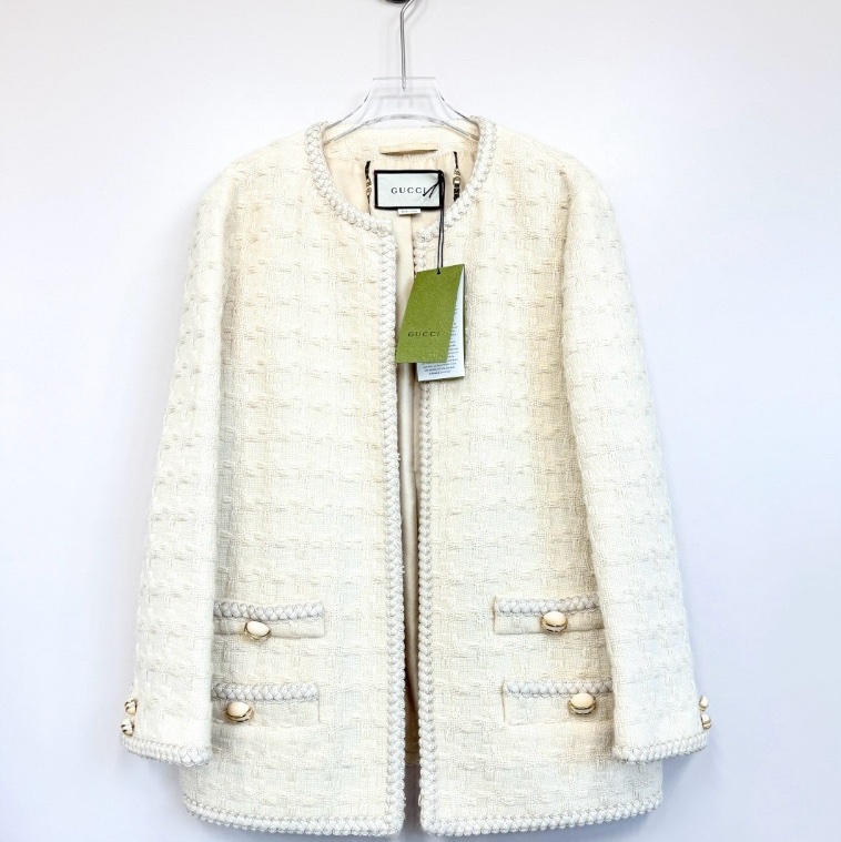 Gucci off-white woven jacket #40-0