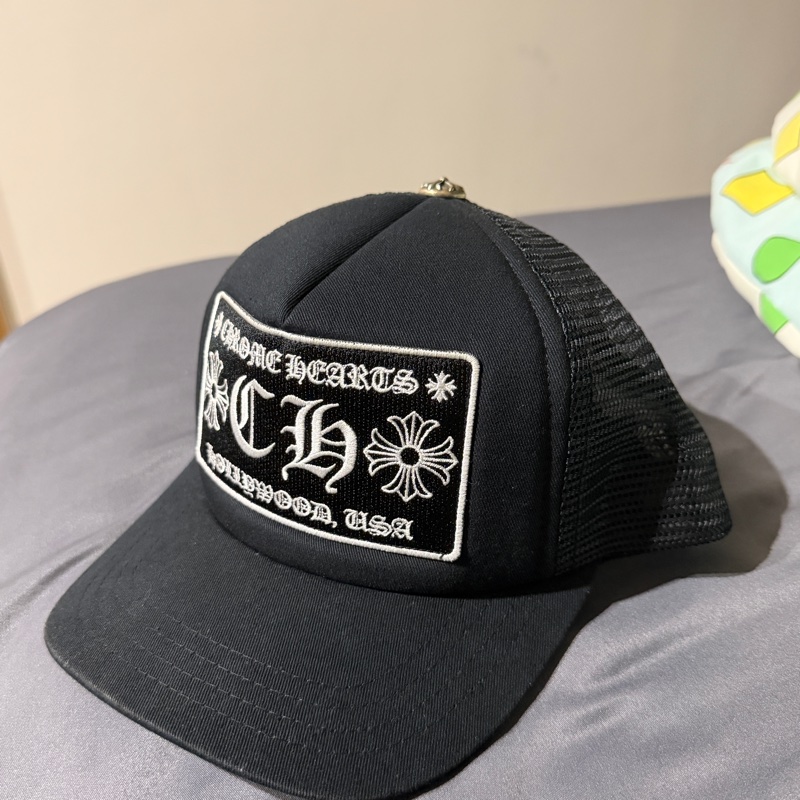 Chrome Hearts 克羅心 CH Hollywood Trucker Cap 黑白經典網帽 正品 近全新-2