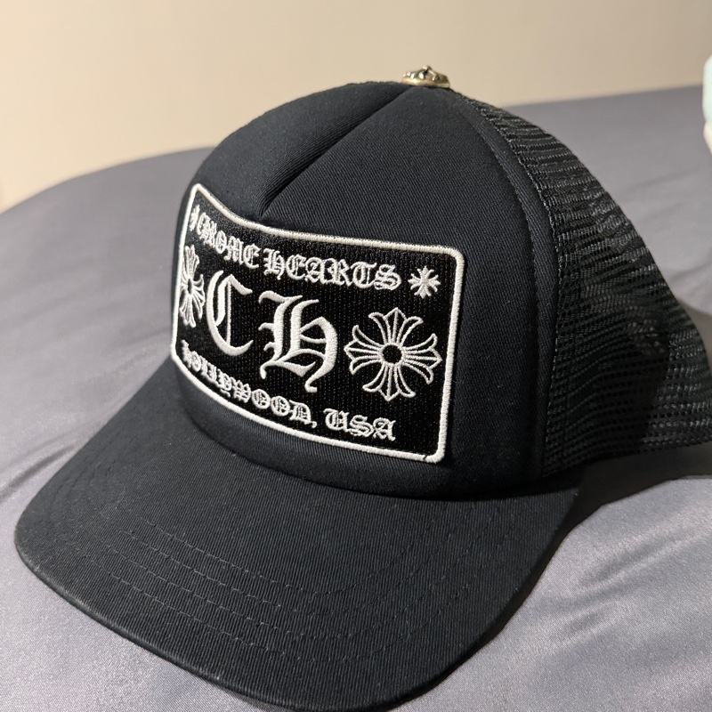 Chrome Hearts 克羅心 CH Hollywood Trucker Cap 黑白經典網帽 正品 近全新-5
