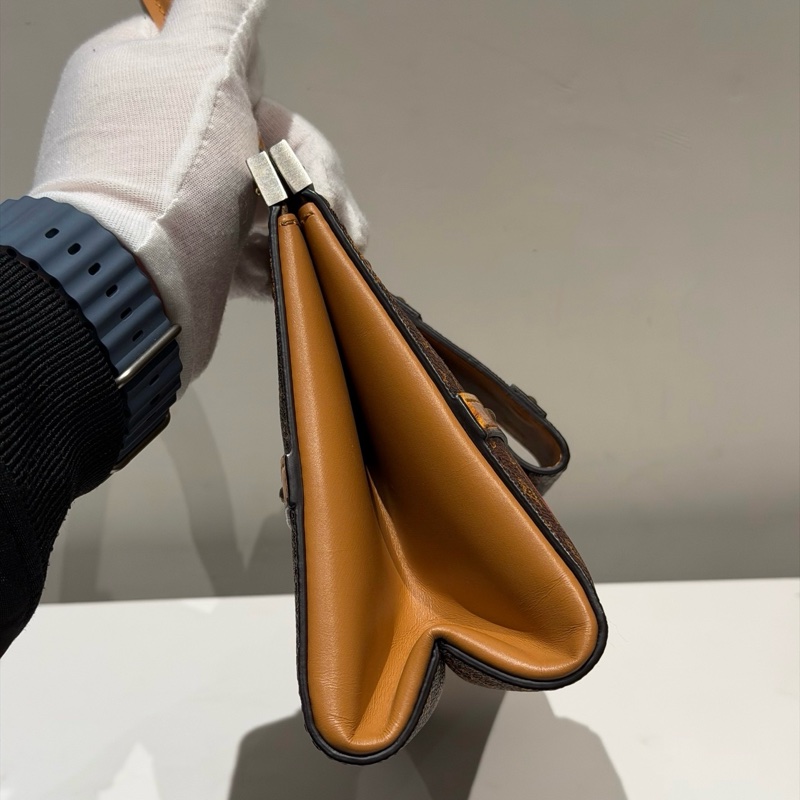 🍁LV 路易威登 city frame 伊勢丹楓葉限定走秀限量款夾子包 手提包斜挎包 金扣-5