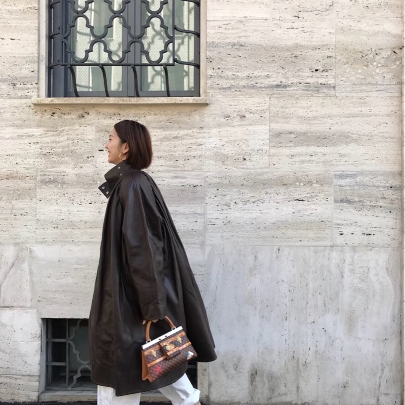 🍁LV 路易威登 city frame 伊勢丹楓葉限定走秀限量款夾子包 手提包斜挎包 金扣-8