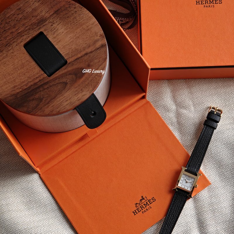 Hermes Heure H watch, Mini model, 21 mm 黑金(Brand New)-2