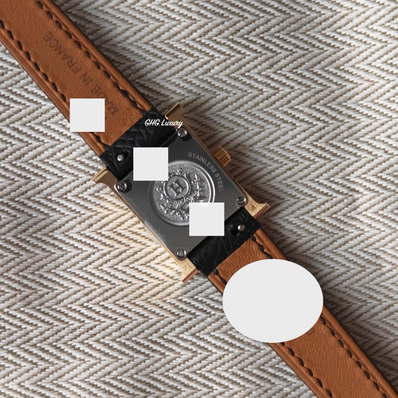 Hermes Heure H watch, Mini model, 21 mm 黑金(Brand New)-4