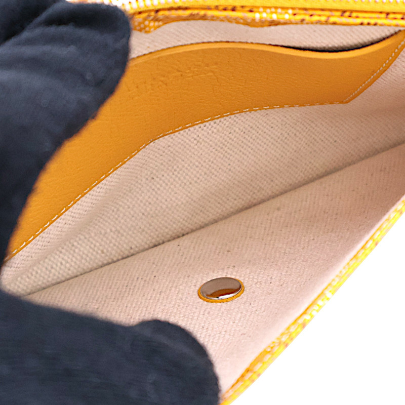 黃色 Goyardine帆布 Plumet Pocket Wallet 肩背包【GOYARD 高雅德】-2