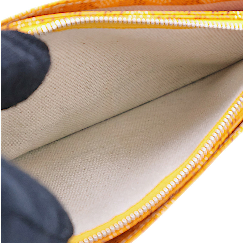黃色 Goyardine帆布 Plumet Pocket Wallet 肩背包【GOYARD 高雅德】-4