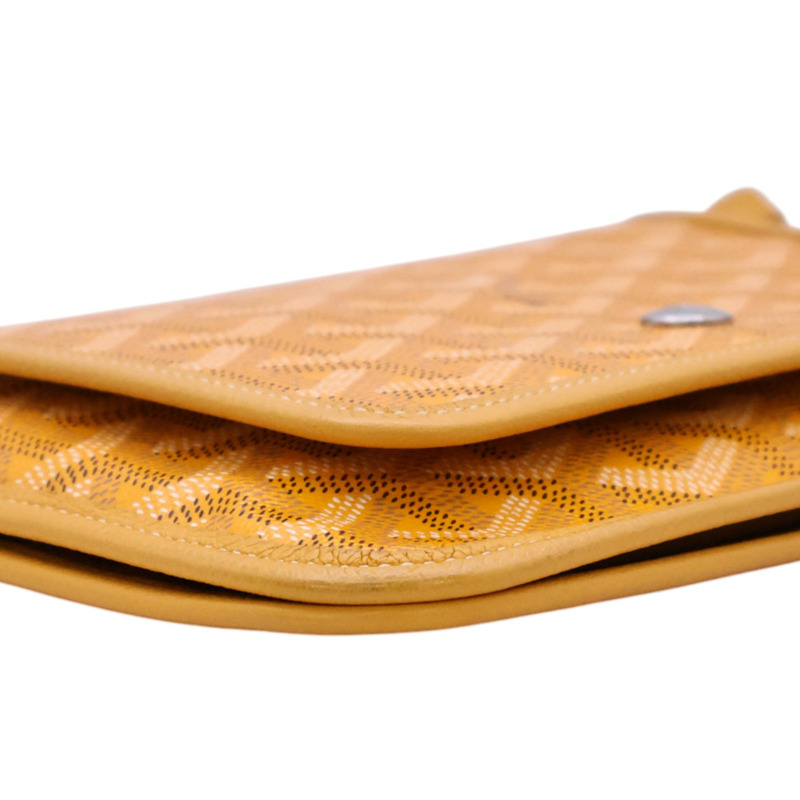 黃色 Goyardine帆布 Plumet Pocket Wallet 肩背包【GOYARD 高雅德】-13