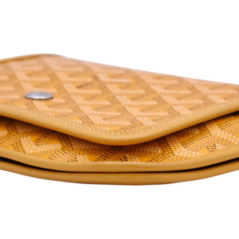 黃色 Goyardine帆布 Plumet Pocket Wallet 肩背包【GOYARD 高雅德】-14