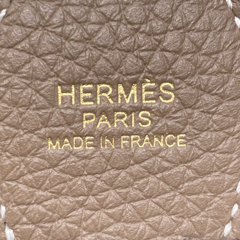 HERMES 愛馬仕 Evelyne 側背包 咖啡色 金釦-8