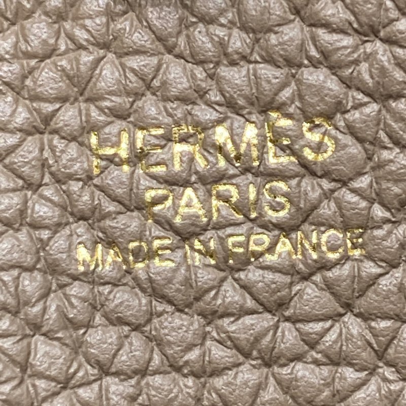 HERMES 愛馬仕 Evelyne 側背包 咖啡色 金釦-9