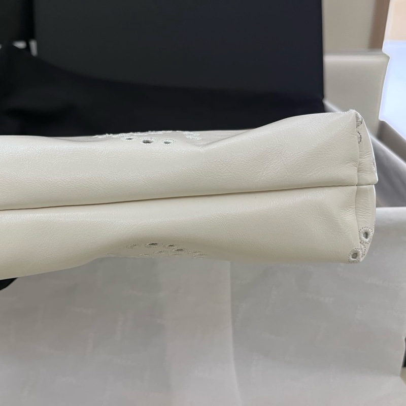香奈兒CHANEL 25P 22bag mini鏤空白色金標迷你垃圾袋 單肩包 全新未使用 25年-6