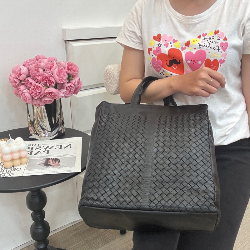 【赫蒂國際精品】Bottega Veneta 經典手工編織直立式托特包 vintage 二手 中古-2