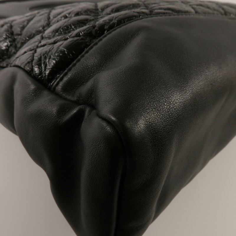 CHANEL 牛皮皮革Chain Shoulder鏈帶手挽肩背兩用袋-13