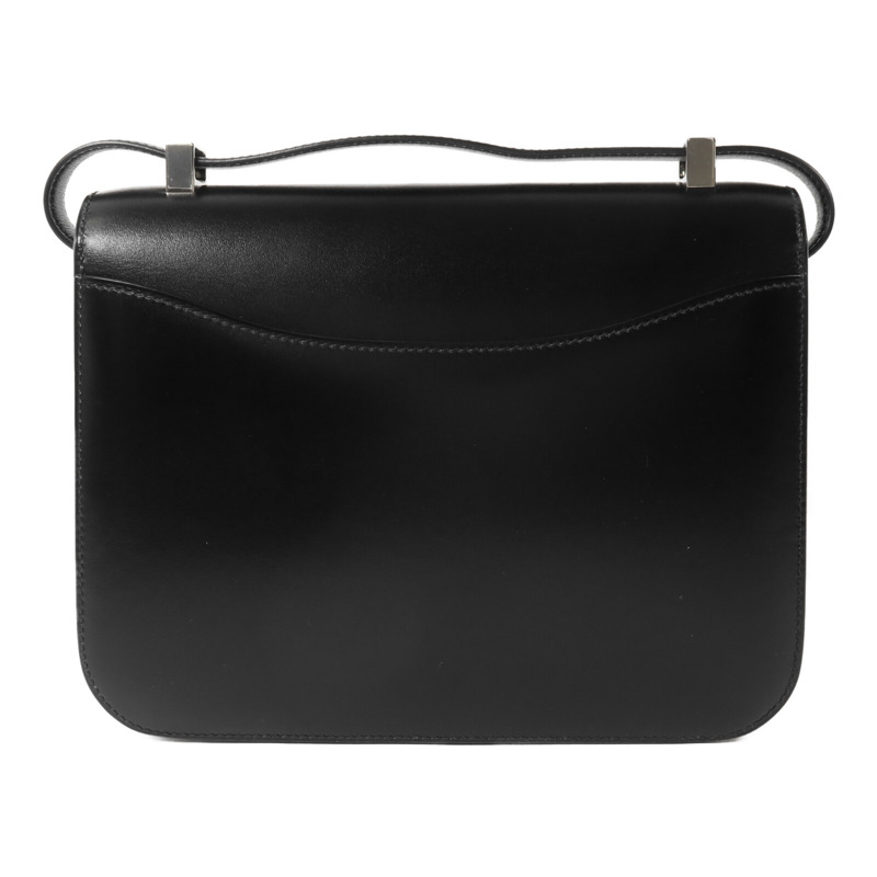 HERMES Box Calf皮革Constance 24肩背袋Noir-1