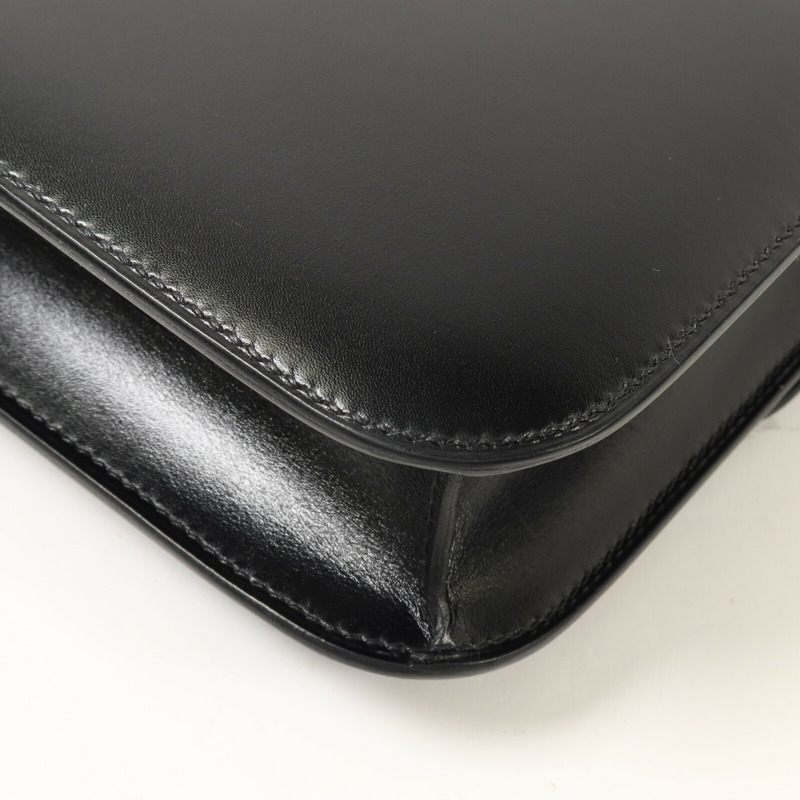 HERMES Box Calf皮革Constance 24肩背袋Noir-13