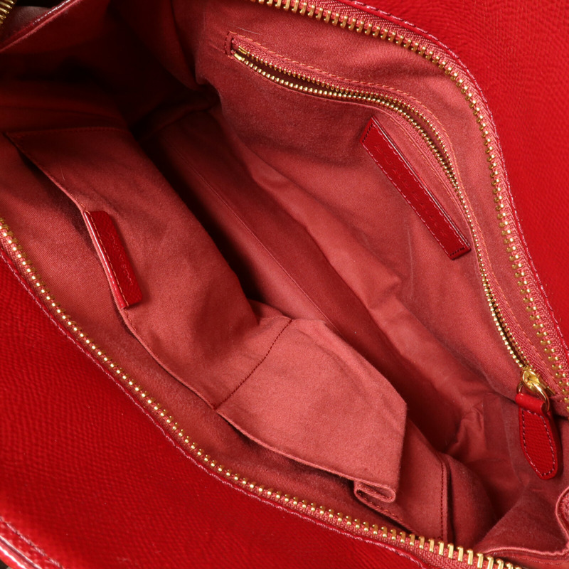 BURBERRY 塗層帆布/漆皮皮革Minford Bag手挽肩背兩用袋-4