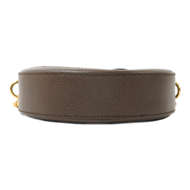 GUCCI 塗層帆布Ophidia GG Mini Round鏈帶肩背袋-3