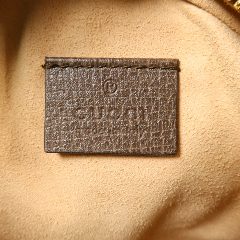GUCCI 塗層帆布Ophidia GG Mini Round鏈帶肩背袋-5