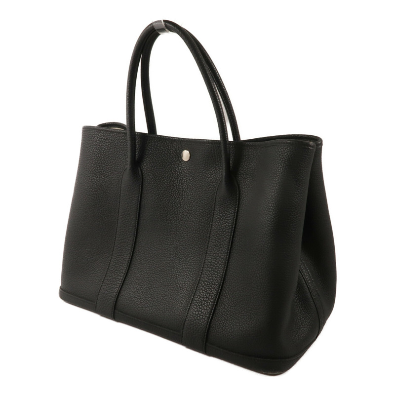 HERMES Negonda皮革GardenParty PM手挽袋Noir-1