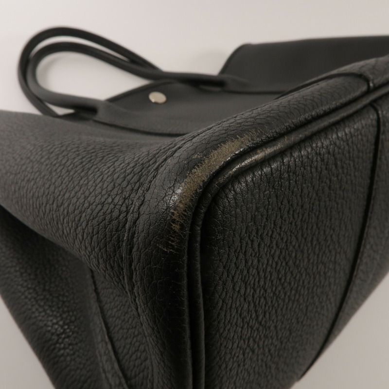 HERMES Negonda皮革GardenParty PM手挽袋Noir-9
