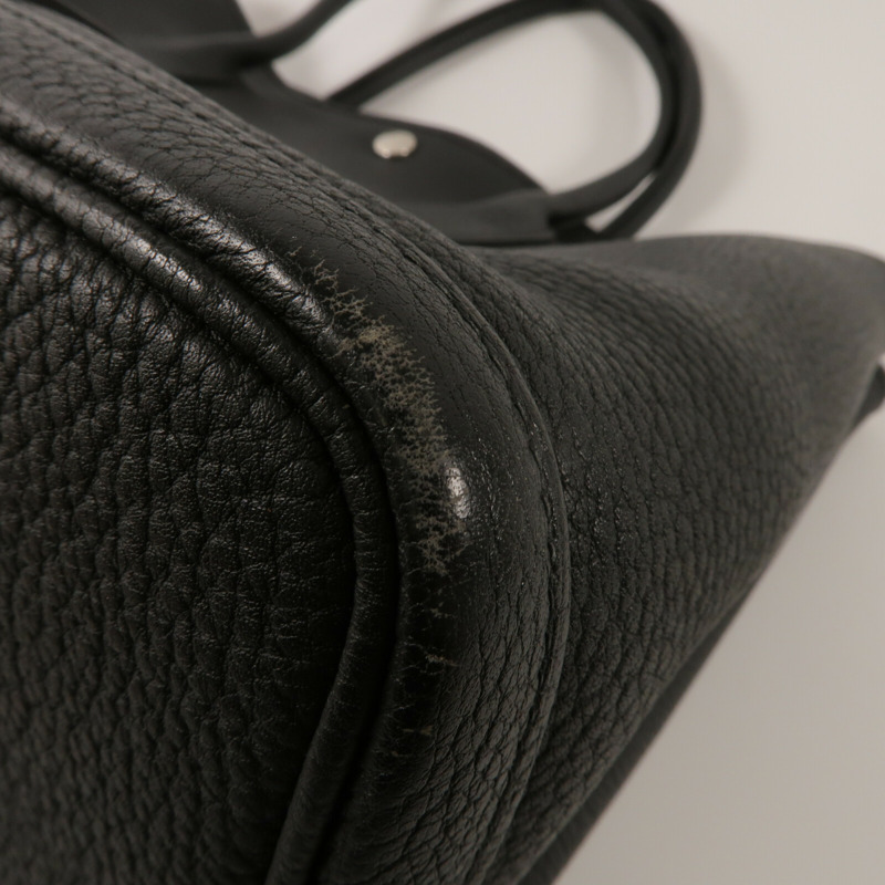 HERMES Negonda皮革GardenParty PM手挽袋Noir-12