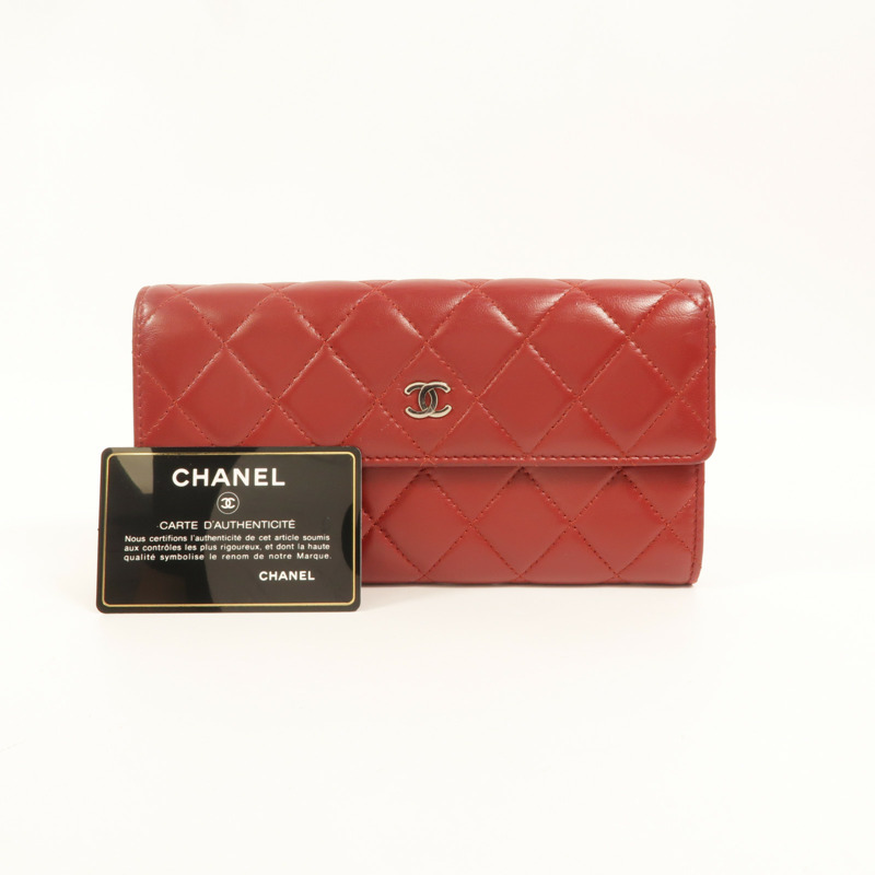 CHANEL 羊皮皮革Long Wallet長錢包-11
